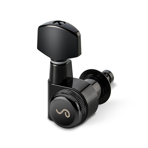 Schaller M6-PIN Rearlocking Guitar Tuning Machines 6-in-Line Black with Pin