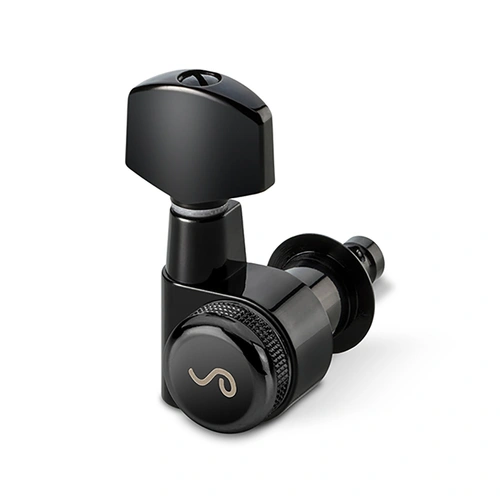 Schaller M6-PIN Rearlocking Guitar Tuners 6-in-Line Black with Pin