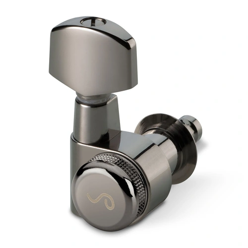 Schaller M6-PIN Rearlocking Machine Heads 6-in-Line Ruthenium, Gear Ratio 1:16, Pin Lock System, Low Profile Design