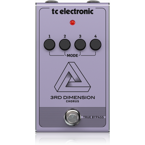 TC Electronic 3rd Dimension Chorus Pedal - Vintage Analog Recreation with 4-Button Selection and BBD Circuitry