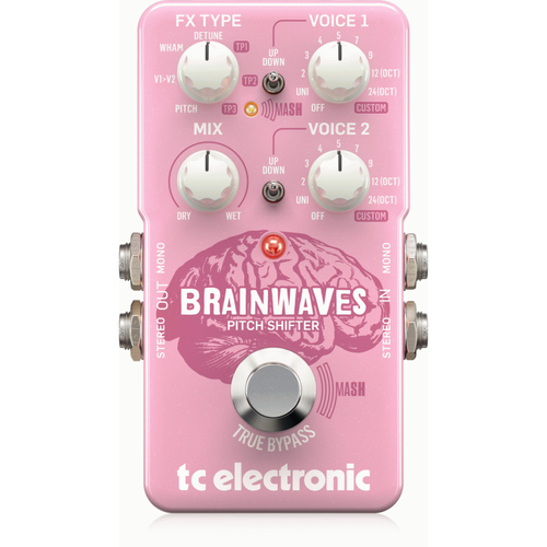 TC Electronic Brainwaves Pitch Shifter with Studio-Grade Algorithms and MASH Footswitch