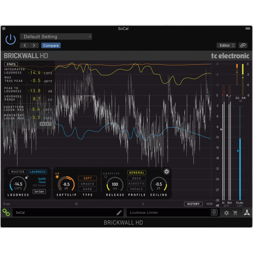TC Electronic Brickwall HD-DT Mastering Limiter Plug-In with Hardware Interface
