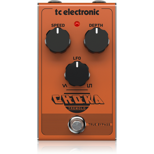 TC Electronic Choka Tremolo Analog Pedal with 3-Knob Design and Seamless LFO Morphing