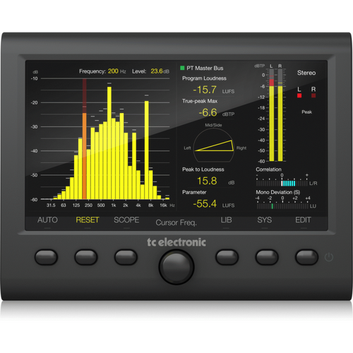 TC Electronic Clarity M Stereo Audio Meter with 7 High Resolution Display and USB Connection