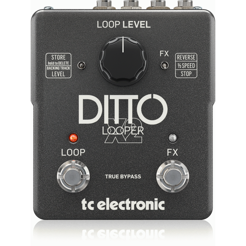 TC Electronic Ditto X2 Looper Pedal with Stop Button and Loop Effects
