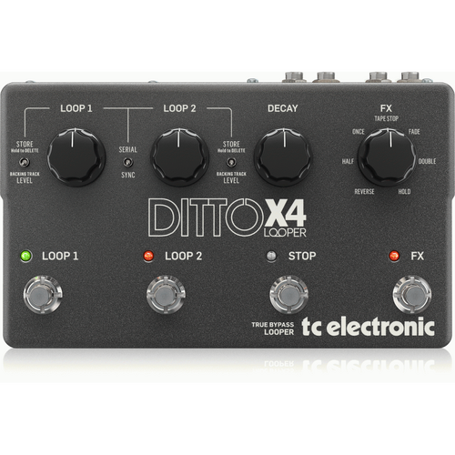 TC Electronic Ditto X4 Dual-Track Guitar Looper Pedal with Loop Effects
