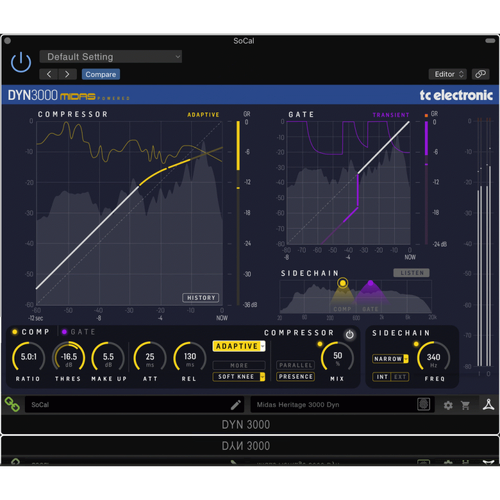 TC Electronic DYN 3000-DT Dynamics Channel Plug-In with Analog-Feel Desktop Interface