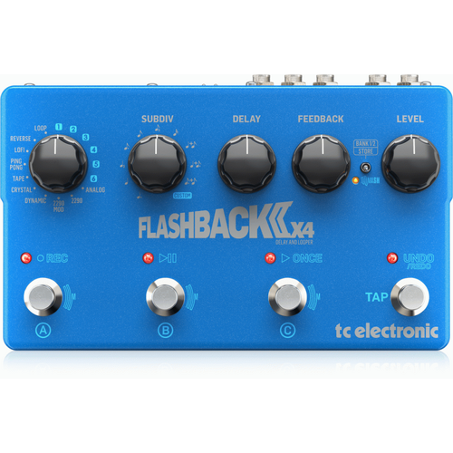 TC Electronic Flashback 2 X4 Delay Pedal with 3 MASH Switches, Crystal, Analog, Tape Delays & 6 Presets