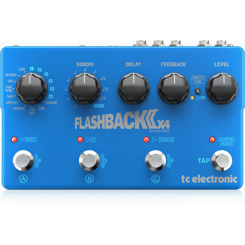 TC Electronic Flashback 2 X4 Delay Pedal with 3 MASH Switches, Crystal, Analog, Tape Delays & 6 Presets