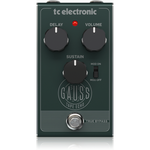 TC Electronic Gauss Tape Echo Pedal with Mod Switch, Delay, Sustain and Volume Controls
