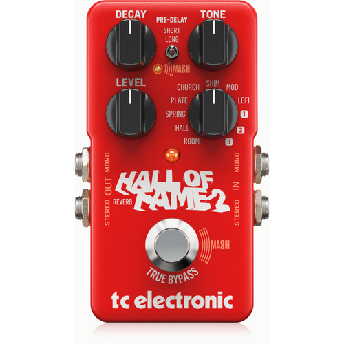 TC Electronic Hall of Fame 2 Reverb Pedal with MASH Footswitch and Shimmer Effect