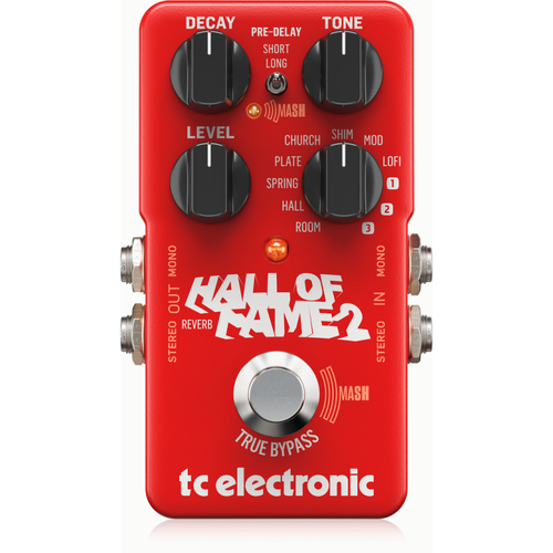 TC Electronic Hall of Fame 2 Reverb Pedal with MASH Footswitch and Shimmer Effect
