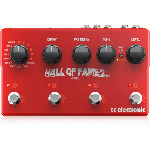TC Electronic Hall of Fame 2 X4 Reverb Pedal with 4 MASH Switches and 8 Reverb Presets