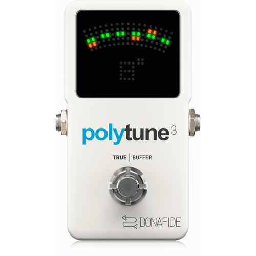 TC Electronic Polytune 3 Ultra-Compact Polyphonic Tuner with Multiple Tuning Modes and Built-In Bonafide Buffer