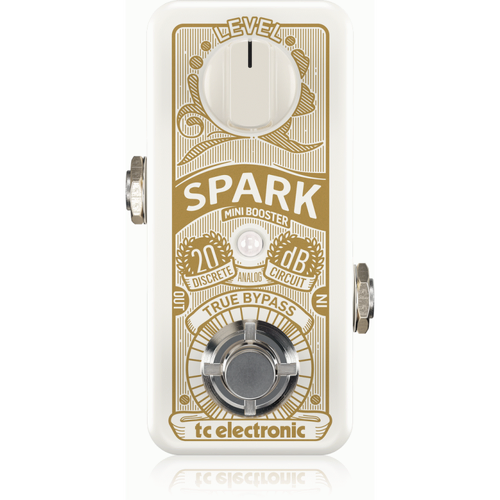 TC Electronic Spark Mini Booster Pedal - Ultra-Compact, PrimeTime Switching, Fully Analog Design