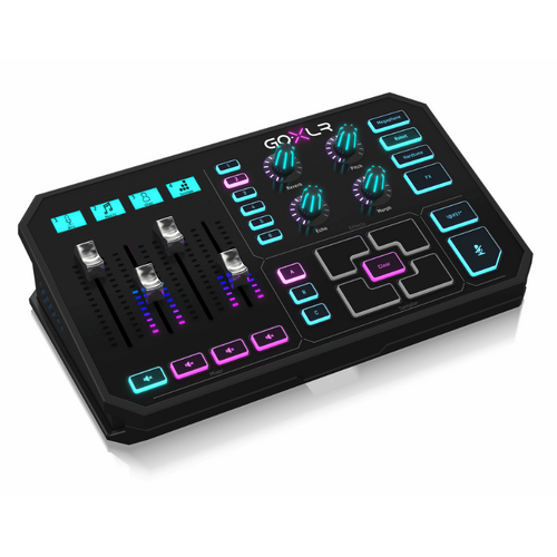 TC Helicon GOXLR Online Broadcaster Platform with 4-Channel Mixer, Motorized Faders, Sound Board and Vocal Effects