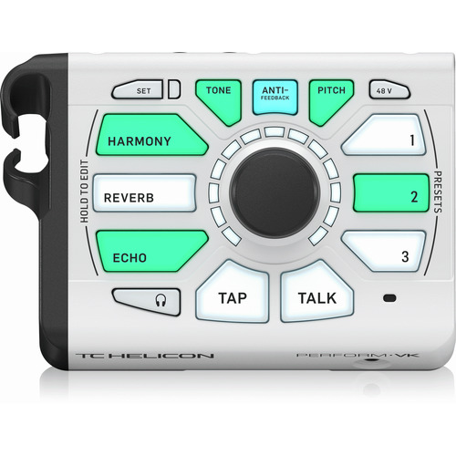 TC Helicon Perform-VK Mic Stand Mount Vocal Processor w/ Effects White