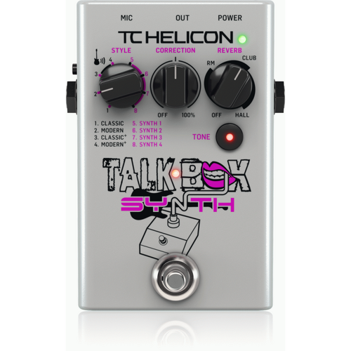 TC Helicon Talkbox Synth Pedal - Studio-Quality Stompbox for Guitar Effects and Vocal Tone Polishing