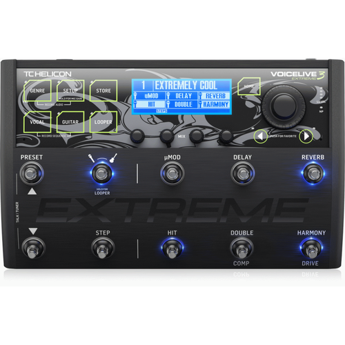 TC Helicon VoiceLive 3 Extreme Vocal and Guitar Effects Pedal with Backing Tracks, Looping, Automation and Audio Recording