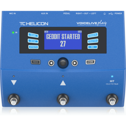TC Helicon VoiceLive Play 3-Button Vocal Effects Stompbox with Looping