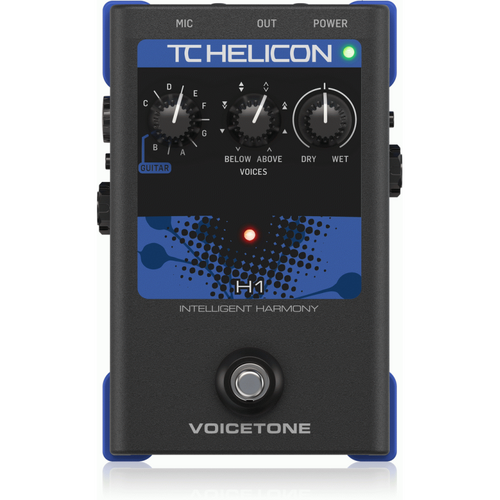 TC Helicon VoiceTone H1 Single-Button Stompbox for Guitar Controlled Vocal Harmony