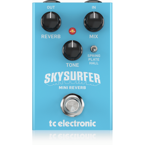TC Electronic Skysurfer Mini Reverb Pedal - Compact Studio-Quality Reverb with 3 Algorithms