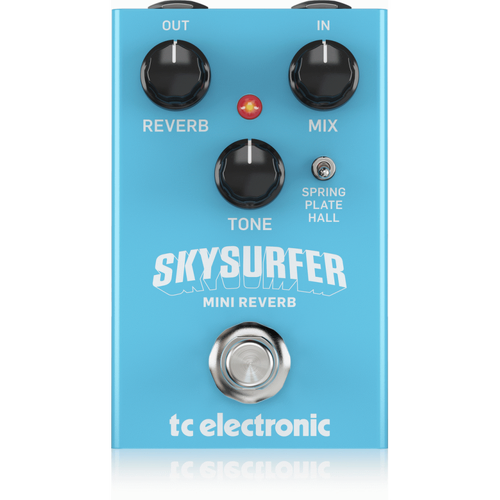 TC Electronic Skysurfer Mini Reverb Pedal - Compact Studio-Quality Reverb with 3 Algorithms