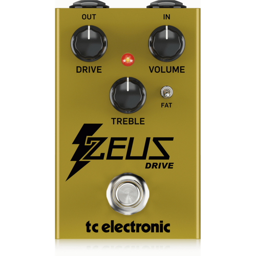 TC Electronic Zeus Drive Overdrive Pedal with FAT Mod Switch and Buffered Bypass