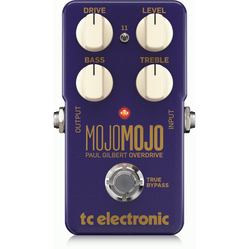 TC Electronic Mojo Mojo Overdrive Pedal - Paul Gilbert Signature, Extra Gain Mod Switch, High Headroom, Precise Controls
