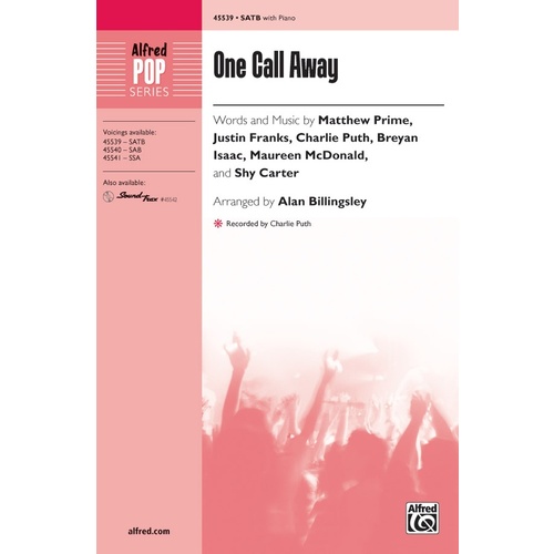 One Call Away SATB