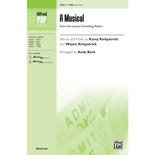 A Musical TTBB Choral Sheet Music