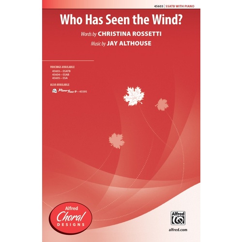 Who Has Seen the Wind SSATB Choral Sheet Music