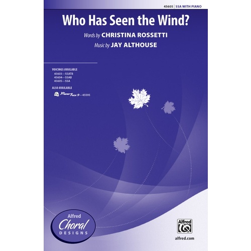 Who Has Seen the Wind SSA Choral Sheet Music