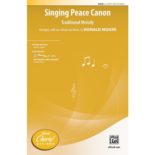 Singing Peace Canon SA Choral Sheet Music