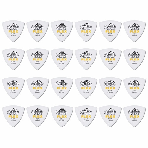 24 x Jim Dunlop Tortex Triangle FLEX 0.73MM Gauge Guitar Picks 456R