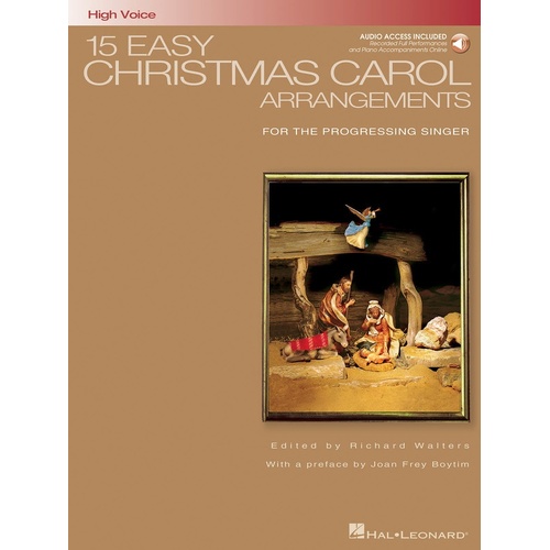 15 Easy Christmas Carol Arrangements High Book/CD (Softcover Book/CD)