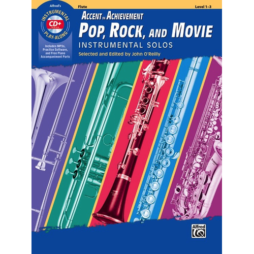 AOA Pop Rock & Movie Instrumental Solos for Flute - Book/CD - Alfred