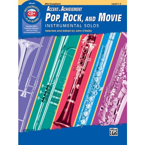 Aoa Pop Rock & Movie Solos Alto Sax Book/CD
