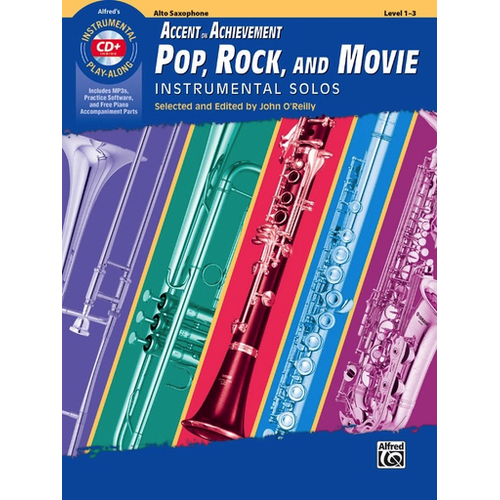 AOA Pop Rock & Movie Instrumental Solos for Alto Saxophone Book/CD