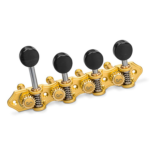 Schaller GrandTune Mandolin F-Style Satin Gold Ebony Tuning Machine