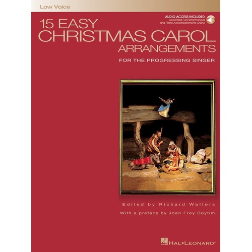 15 Easy Christmas Carol Arrangements Low Book/CD (Softcover Book/CD)