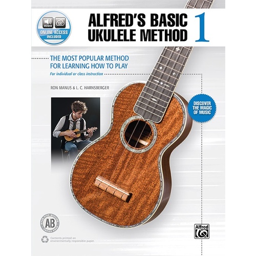 Alfred's Basic Ukulele Method Book 1 with Companion Audio Tracks