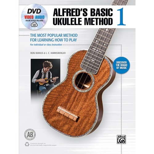 Alfreds Basic Ukulele Method Book 1 Book/Oa/DVD