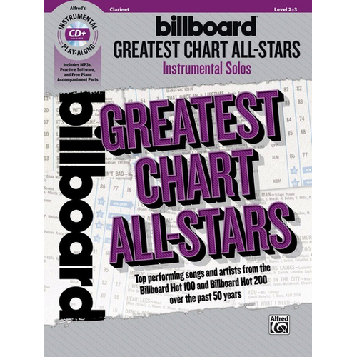 Billboard Greatest Chart All-Stars Instrumental Solos for Clarinet - Book/CD - Alfred