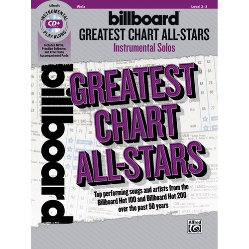 Billboard Greatest Chart All-Stars Instrumental Solos for Viola - Book/CD - Alfred