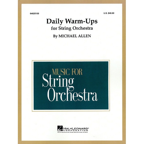 Daily Warmups For String Orchestra Orcwu3 (Music Score/Parts)