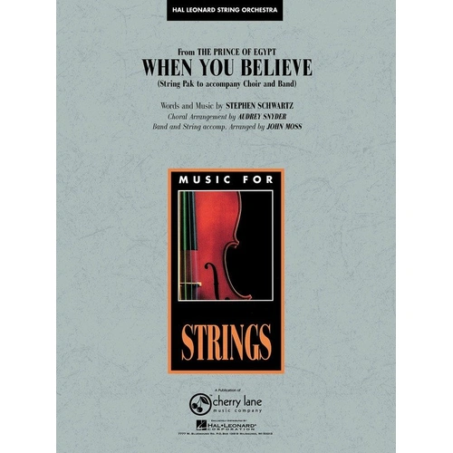 When You Believe String Orchestra Arrangement from The Prince of Egypt