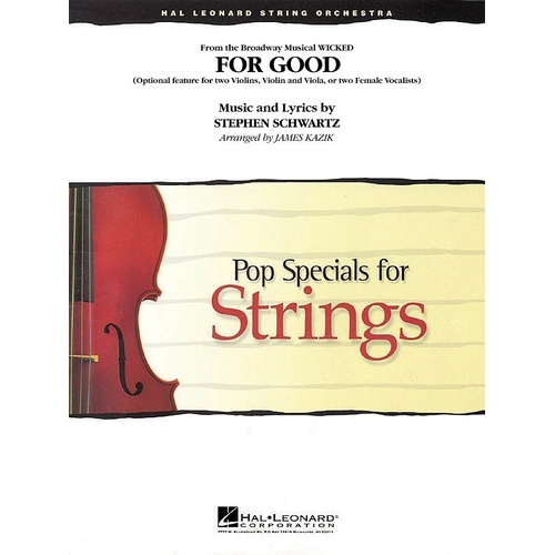For Good (Duet Feature from Wicked) String Orchestra SC/PTS SO3-4