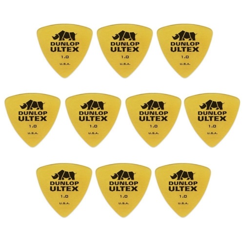 10 x Jim Dunlop Ultex Triangle 1.00MM Gauge Guitar Picks 426R Bass
