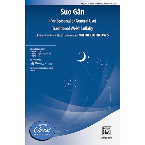Suo Gan SAB Sheet Music with Optional Flute